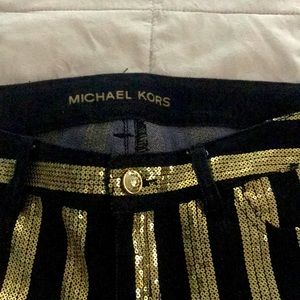 KORS Michael Kors black and gold jeans